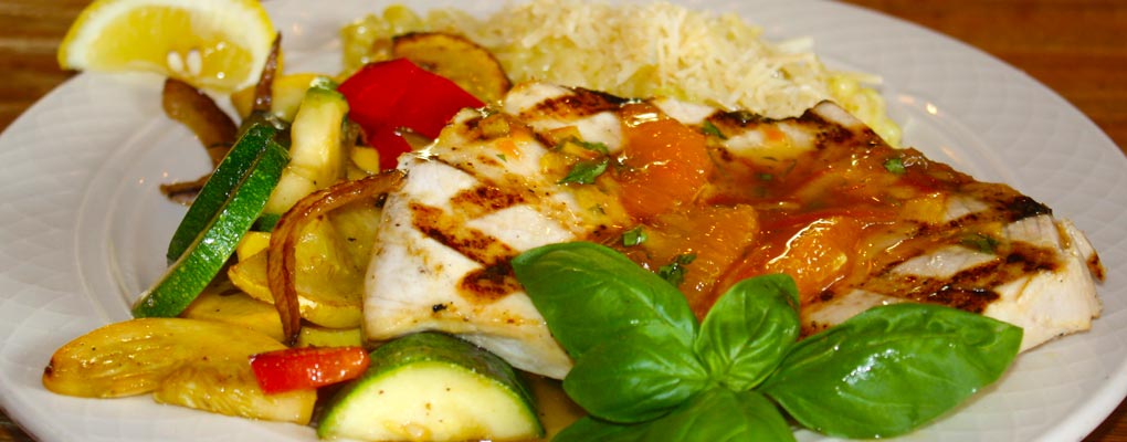 Mango Glazed Grilled Swordfish